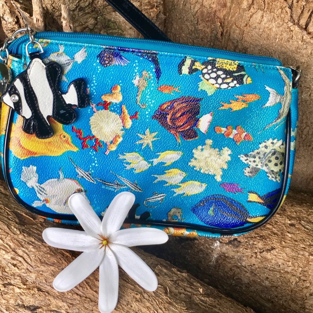 🐠 Sydney Love Blue with Multi Fish Shoulder Bag🐟